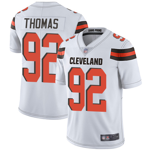 Cleveland Browns Chad Thomas Men White Limited Jersey 92 NFL Football Road Vapor Untouchable